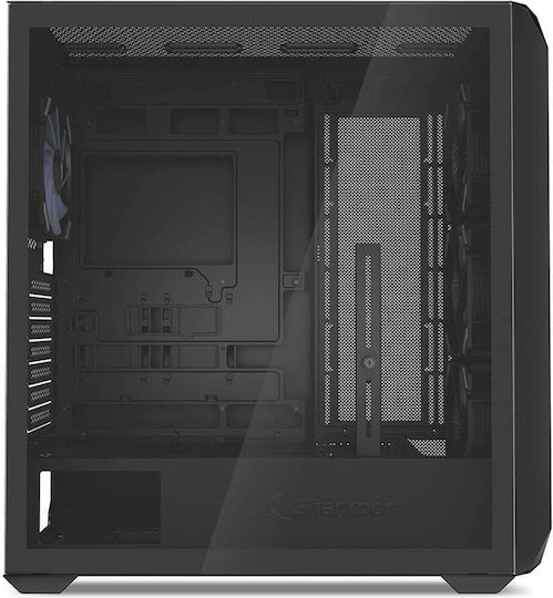 Sharkoon AK3 RGB Gaming Midi Tower Computer Case with Side Window Black