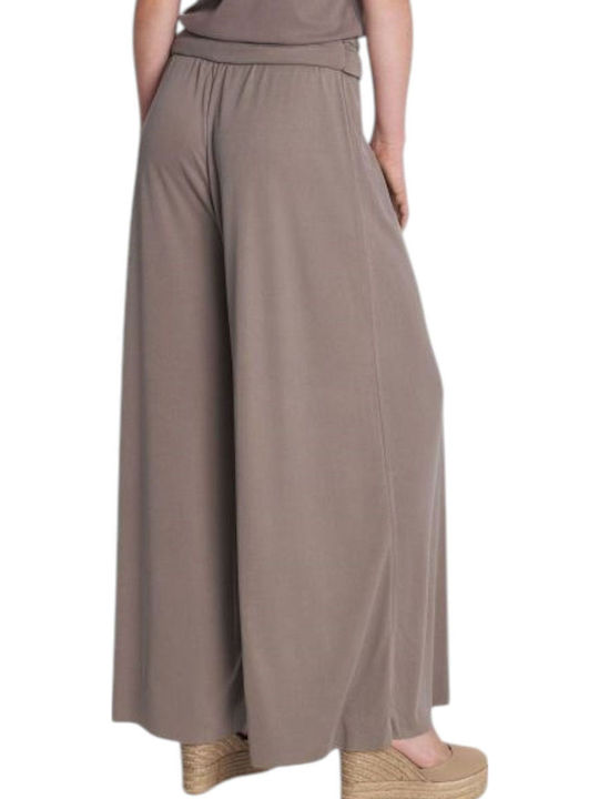 ALE - The Non Usual Casual Women's Fabric Trousers Light Grey