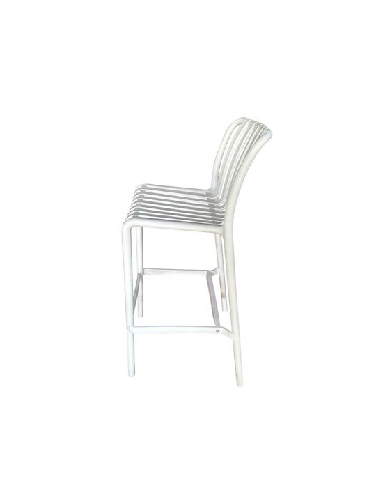 Gartenhocker Für Außenbereich Aus Polypropylen Sticky Weiß 47x38x103,5cm