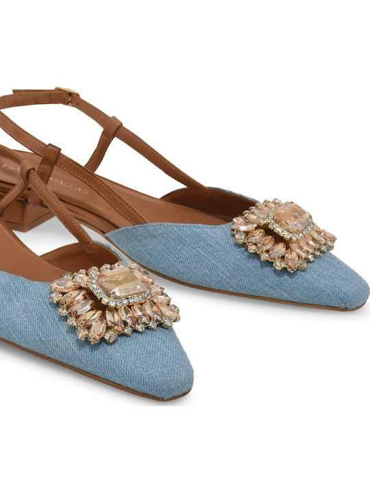 Γυναικείες Μπαλαρίνες Slingback σε Μπλε Χρώμα