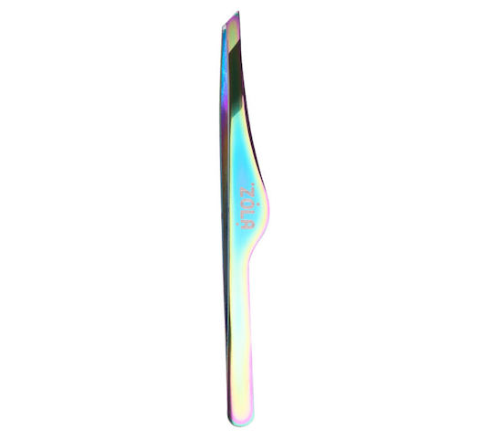 Zola Professional Beveled Tweezers Eyebrows Rainbow