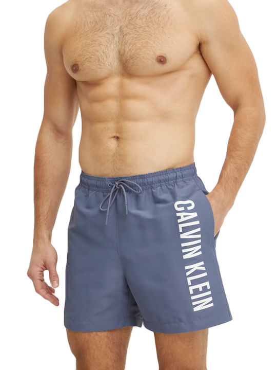 Costume de Baie Bărbați Pantaloni Scurți Alb-Albastru