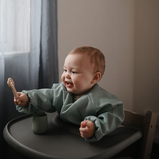 Mushie Baby Löffel Set aus Silikon für 6+ Monate Beige 2 Stück