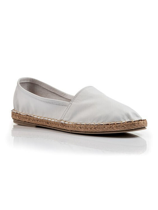 Boxer Women's Leather Espadrilles White