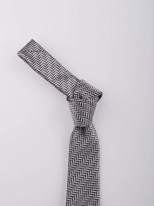 Diego Conte Ανδρική Γραβάτα με Σχέδια BLACK/SILVER/BROWN