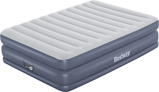 Bestway Double Camping Air Mattress With Integrated Electric Pump 203x152x51cm Blue