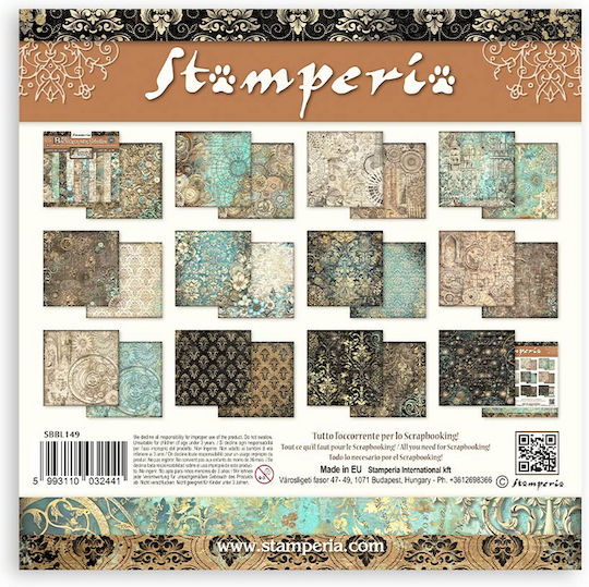 Scrapbooking Papers 10pcs 30.5×30.5cm Stamperia Maxi Background Sir Vagabond In Fantasy World