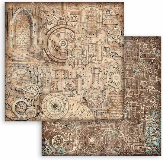 Scrapbooking Papers 10pcs 30.5×30.5cm Stamperia Maxi Background Sir Vagabond In Fantasy World