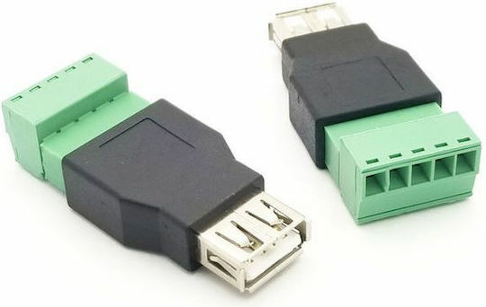 Usb-a Female To 5-pin Removable Terminal Connector