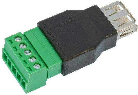 Usb-a Female To 5-pin Removable Terminal Connector
