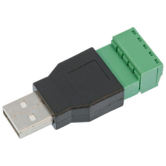 Ez-uam5pr Usb-a Male To 5-pin Removable Terminal Connector