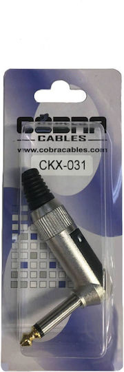 Кобра Моно 1/4" Жак 6.35мм Ъглов 90° Щепсел Ckx-031