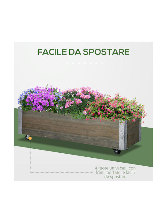 Outsunny Planter Box Wooden Grey Outsunny Planter Box Wooden Grey