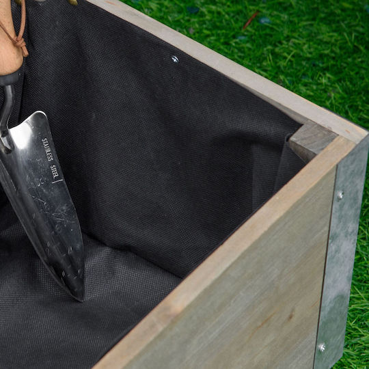 Outsunny Planter Box Lemn Gri 96x30.6x30cm.