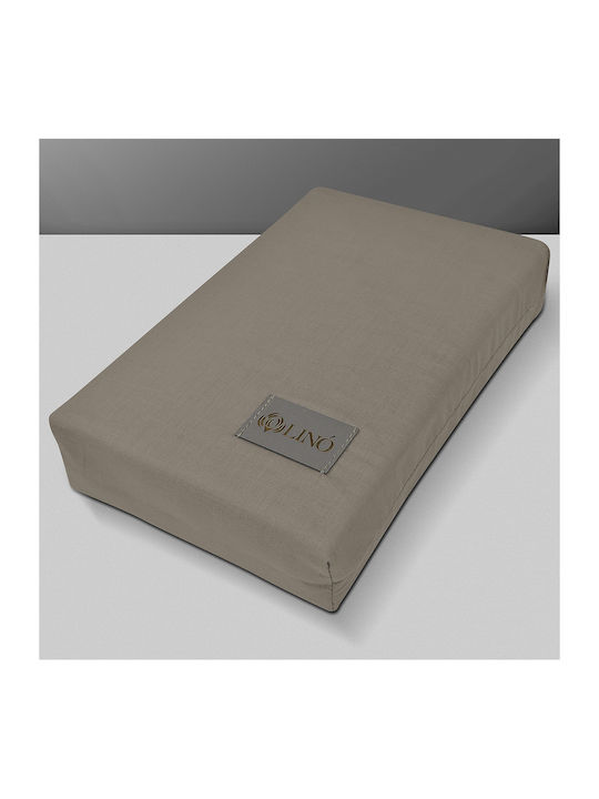 Lino Home Sheet Sets Single 170x260cm. Moderna Taupe 3pcs