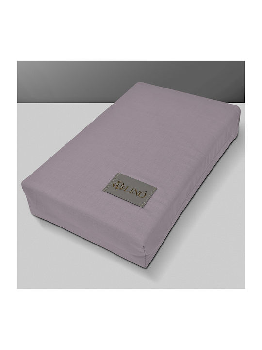 Lino Home Σεντόνι Μονό 100x200εκ. Moderna Amethyst