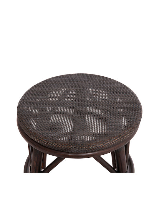 Outdoor Aluminum Garden Stool Chino Brown 36x36x46cm