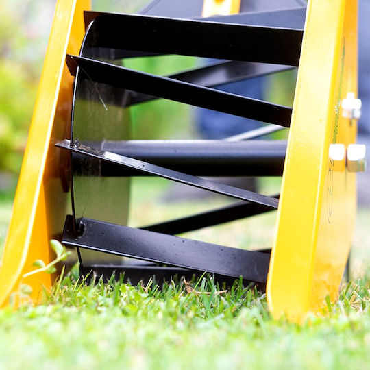 Ръчен култиватор Hydrostab Tornadica Culti-weeder Mini 2 в 1 Регулируема дръжка Регулируем ъгъл на острието Зад барабана Работна дълбочина 5 см Тегло 5.5 кг Цвят Черно Жълто