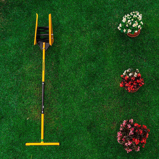 Ръчен култиватор Hydrostab Tornadica Culti-weeder Mini 2 в 1 Регулируема дръжка Регулируем ъгъл на острието Зад барабана Работна дълбочина 5 см Тегло 5.5 кг Цвят Черно Жълто