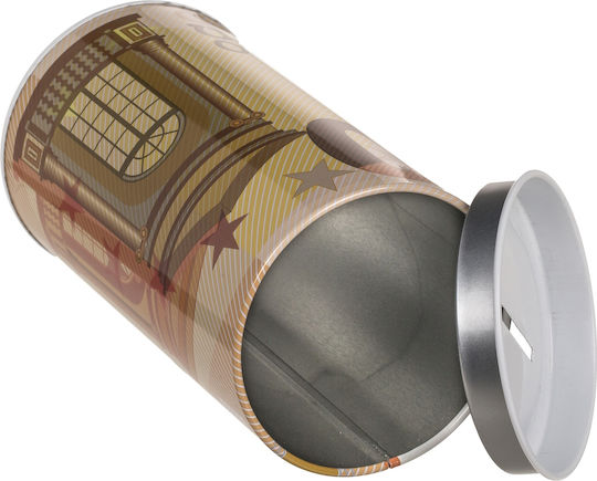 Euro Banknote Money Box Detachable Lid Metal 15.5x8cm 6 Designs