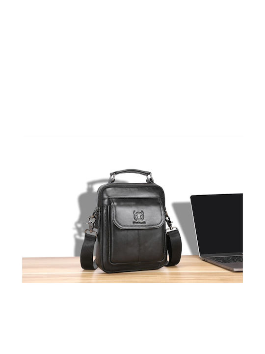 Piele Geantă pentru bărbați De umăr / tip crossbody Neagră
