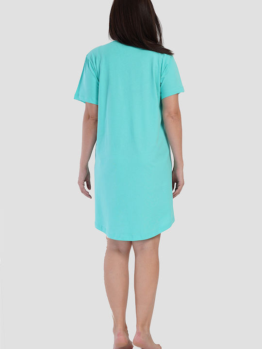Vienetta Secret Summer Women's Nightdress Turquoise