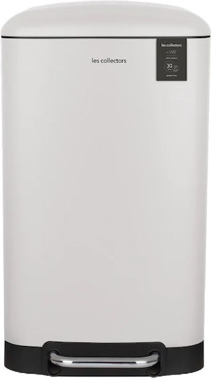 Les Collectors Waste Bin Waste made of Stainless Steel with Pedal White 30lt 1pcs