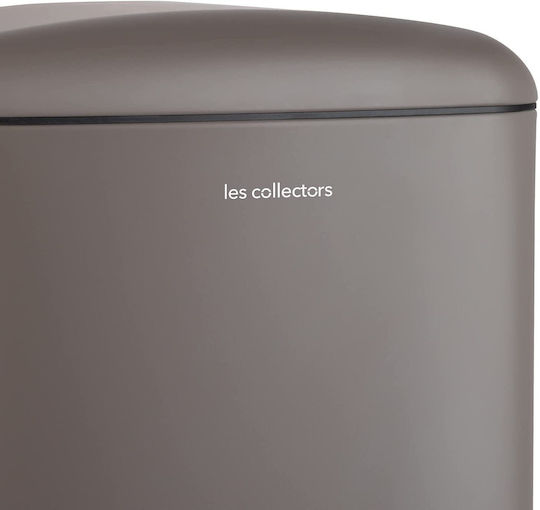 Les Collectors Κάδος Απορριμμάτων από Ανοξείδωτο Ατσάλι με Πεντάλ Καφέ 40lt