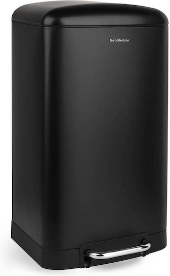 Les Collectors Les Collectors Mülleimer aus Inox mit Pedal Schwarz 30lt