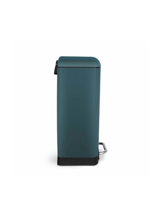 Les Collectors Coș de Gunoi din Oțel Inoxidabil cu Pedală Albastru 30lt 1buc