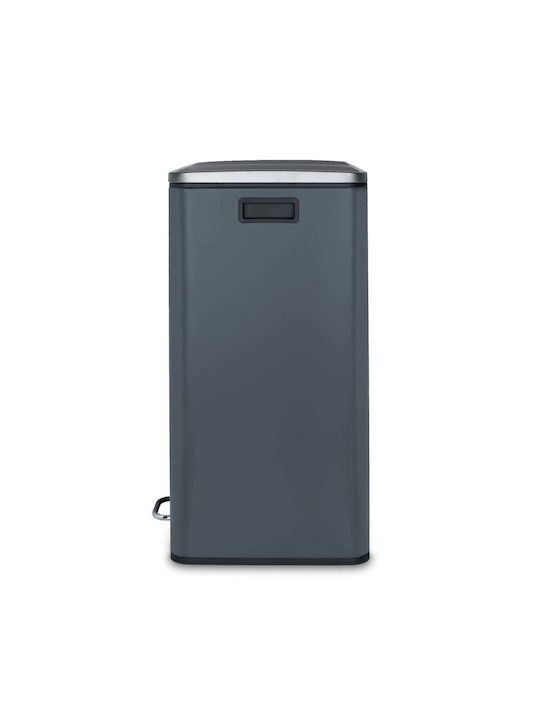 Les Collectors Abfalleimer Abfall aus Edelstahl mit Pedal Gray 58.5x65x36cm 1Stück