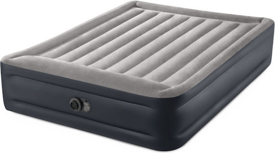 Intex Inflatable Double Camping Air Mattress with Integrated Electric Pump Deluxe 203x152x25cm Black