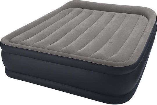 Intex Inflatable Double Camping Air Mattress with Integrated Electric Pump Deluxe 203x152x25cm Black