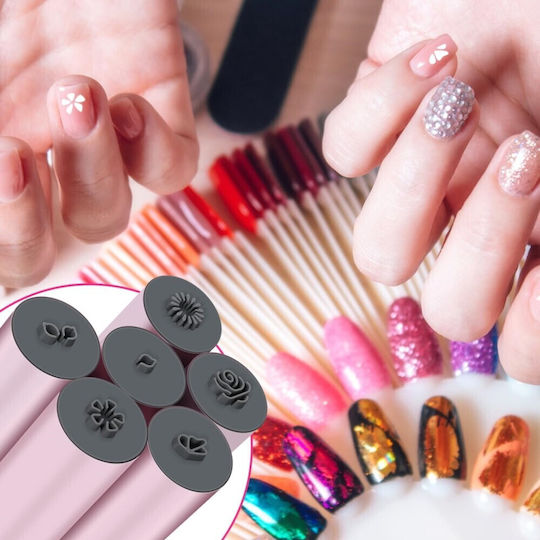 Set mit 6 Nagelkunst-Stempeln
