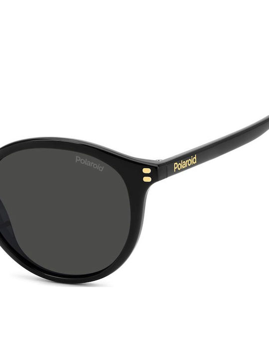 Polaroid Herren Sonnenbrillen mit Schwarzem Horn umrandetem Rahmen und Grauen Gläsern PLD6233/S 807/M9