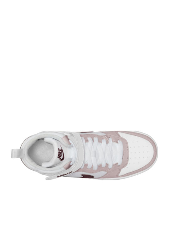 Court Borough Kids Sneakers High with Hoop & Loop Closure White