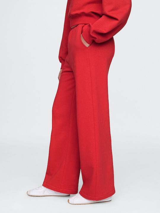 Pantaloni de Trening Larg Fleece Modern Red