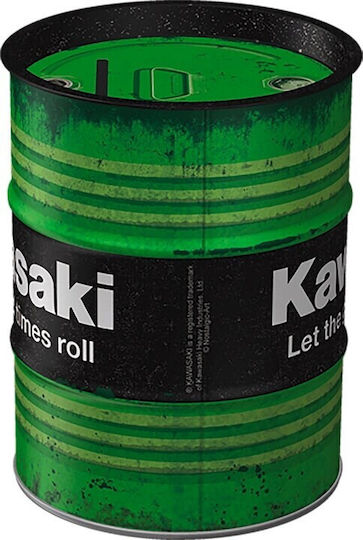 Kawasaki Logo Ölfass Spardose