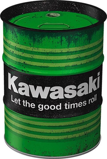 Kawasaki Logo Ölfass Spardose