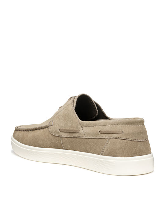 U Avola B Men's Suede Moccasins Beige