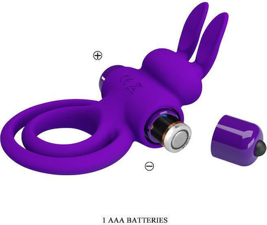 Pretty Love Vibrant Penis Ring III Δονούμενο Δαχτυλίδι Πέους Σιλικόνης Purple BI-210206-1