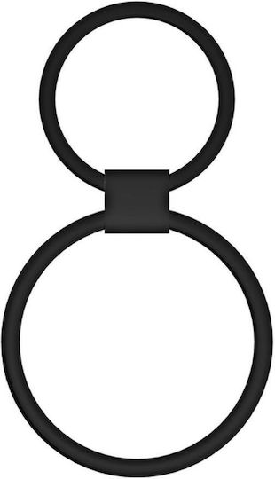 Baile Rock Hard Cock Balls Ring Пръстен Петел Черен BI-026014
