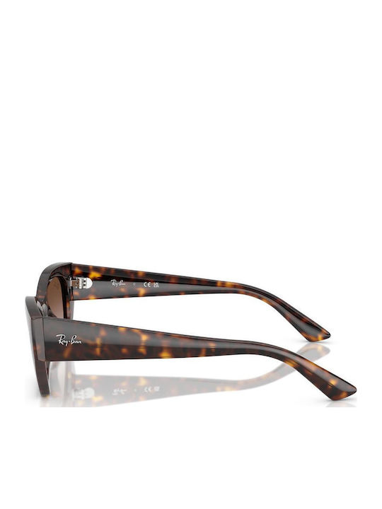 Ray Ban Zena Women's Sunglasses with Brown Tartaruga Plastic Frame and Brown Gradient Lens RB4430 135913