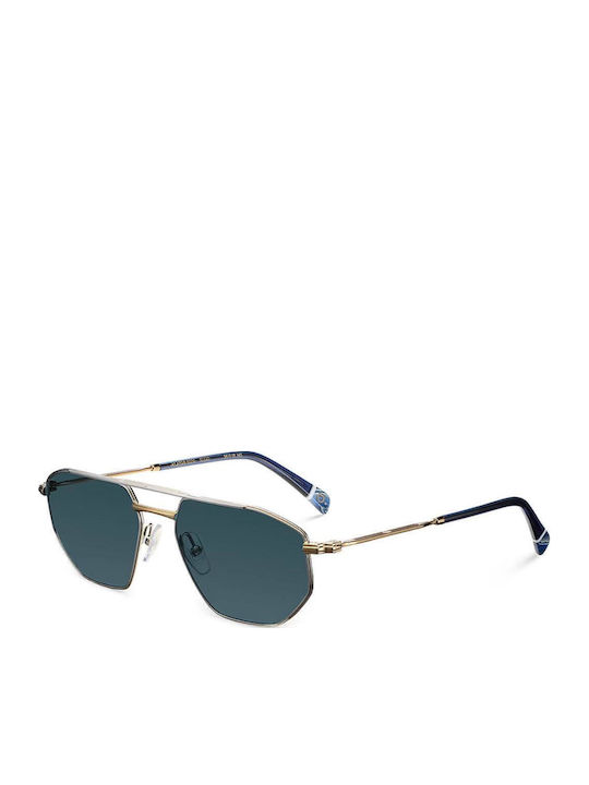Etnia Barcelona Sunglasses Χρυσά with Metal Frame & Green Lens