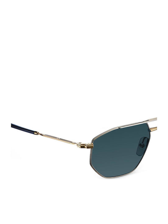 Etnia Barcelona Men's Sunglasses with Gold Metal Frame and Green Polarized Lens ET-4ALAIOR56SSLGD-SLGD