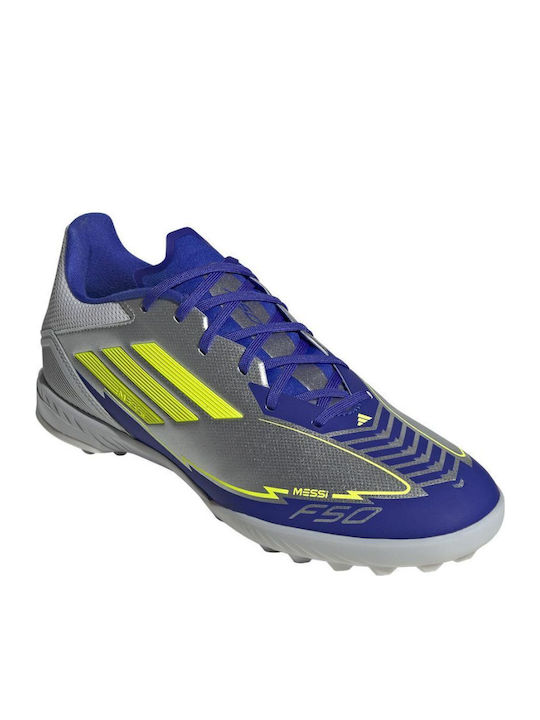 adidas F50 League Ποδοσφαιρικά Παπούτσια με Σχάρα TF Ασημί