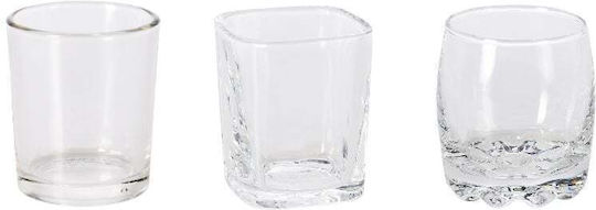 Excellent Houseware Σφηνοπότηρα Γυάλινα 80ml 3τμχ