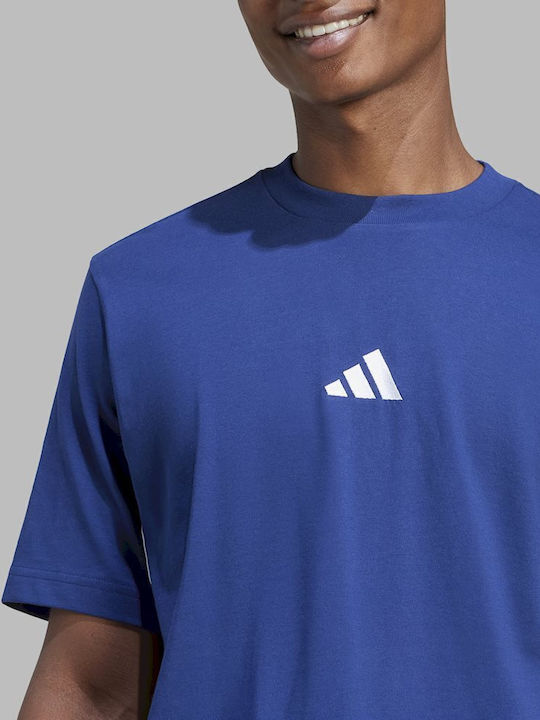 Essentials 3-stripes Αθλητικό T-shirt Μπλε