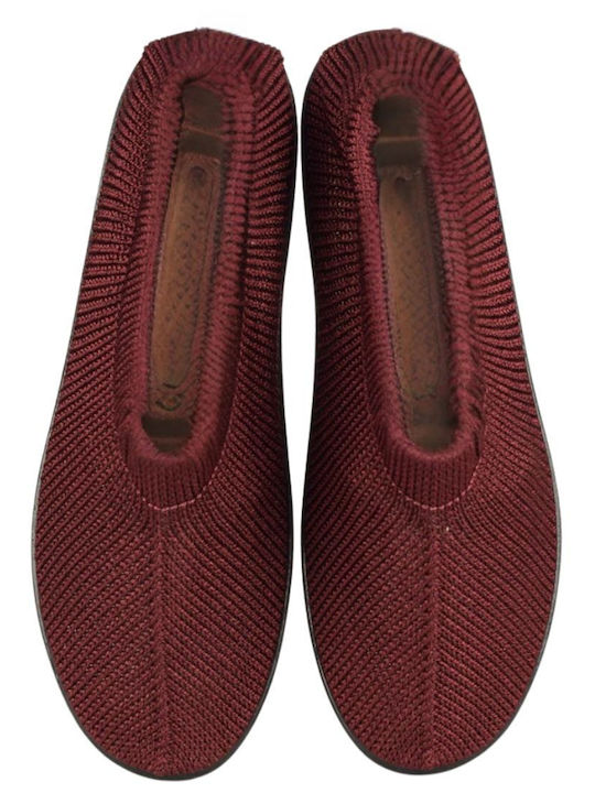 Plumex Anatomic Women's Canvas Slip-Ons Burgundy