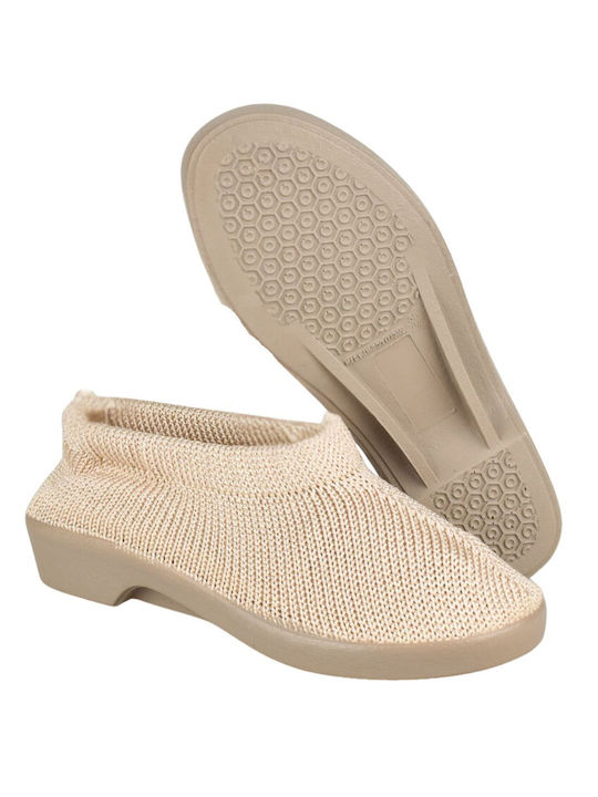 Plumex Anatomic Women's Canvas Slip-Ons Beige